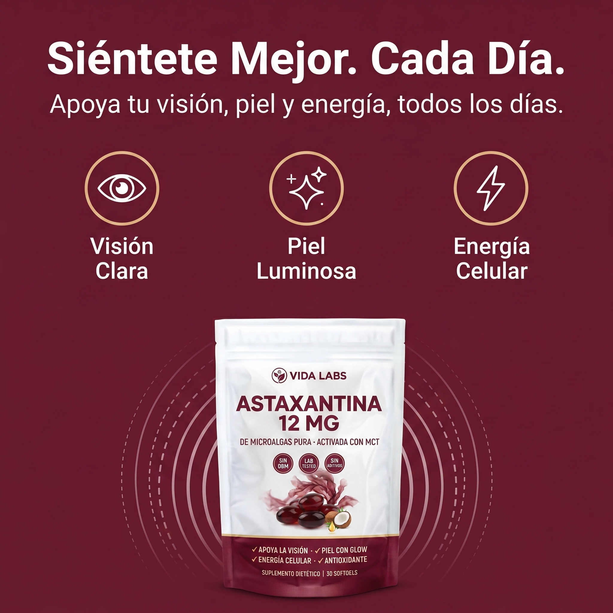 Astaxantina - El Antioxidante Maestro para tu Visión, Piel y Energía.